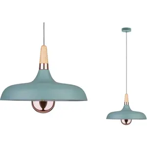 Светодиодная подвесная лампа Juna E27 1 шт. E27 Paulmann, светло-зеленый/медный