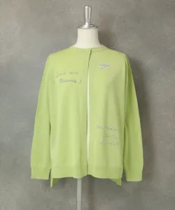 Вязаный кардиган с вышивкой бисером Studio Picone, цвет Light Green(059)