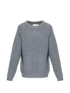 Свитер в рубчик с рукавами реглан Lisa Yang, серый