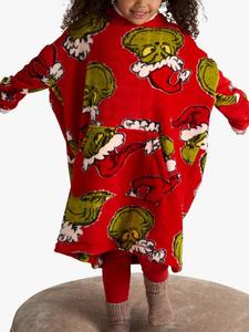 Детское одеяло с капюшоном Brand Thread Grinch Brand Threads, Red/Green