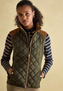 Жилет REGULAR FIT BRAEMAR LUXE SHOWERPROOF DIAMOND QUILTED Tom Joule, зеленый