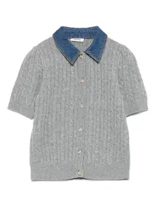 Шерстяной кардиган SANDRO, серый