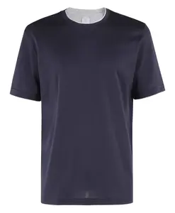 Футболка с круглым вырезом синего и серого цвета Eleventy, синий