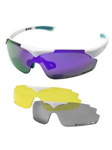 YEAZ Спортивные очки унисекс "Sunup" в бело-фиолетовой расцветке