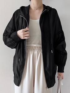 Парка большого размера из прозрачной ткани, прозрачная