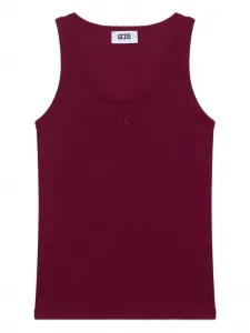 Топ с вышитым логотипом Gcds, красный