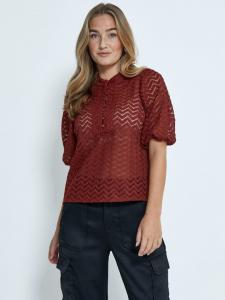 Блузка цвета марены коричневой minus