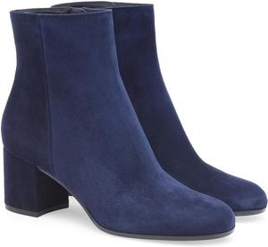 Женские ботильоны с массивным средним каблуком, круглым носком и боковой молнией, короткие стильные ботильоны для осени и зимы, удобные для вечеринок и повседневной офисной работы Generic, Dark Blue