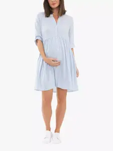 Платье Ripe Samantha Stripe Maternity, цвет sky blue/white
