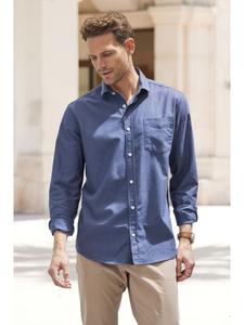 Рубашка с длинным рукавом HIS, темно-синий