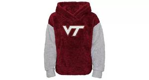 Толстовка с капюшоном из темно-бордового флиса Gen2 для маленьких девочек Virginia Tech Hokies