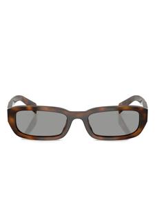 Солнцезащитные очки в прямоугольной оправе Prada Eyewear, коричневый