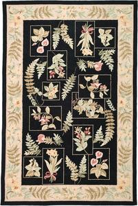 Ковер SAFAVIEH, 89 x 150 см, Chelsea Collection, Black, ручной работы в стиле French Country из шерсти, идеально для помещений с высокой проходимостью: прихожая, гостиная, спальня (HK07B)