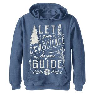 Детский флисовый свитер с принтом "Пусть совесть будет твоим проводником" Disney