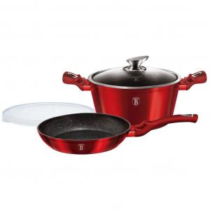 Набор кашпо Berlinger Haus 24 см Metallic Burgundy Line BH6779 BerlingerHaus, красный