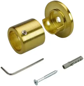 Настенное крепление Liedeco, (1 шт.), для карнизов Ø 16 мм Ø 1,6 см, цвет goldfarben/matt