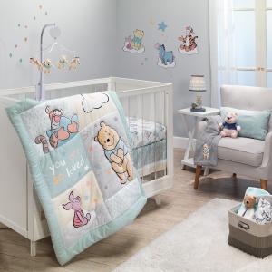 Комплект постельного белья для детской кроватки Lambs & Ivy Disney Baby Winnie the Pooh Hugs, синий