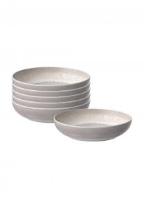 Набор из 6 перламутровых мисок для пасты ø 22,2 см Perlemor Like от Villeroy & Boch, бежевые