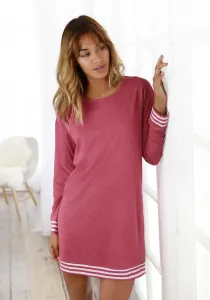 Ночная рубашка Аризона с полосатыми манжетами Arizona, красный