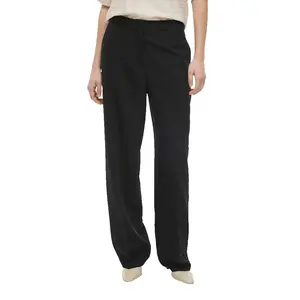 Брюки с высокой талией Vila Siffe Straight Fit, черный