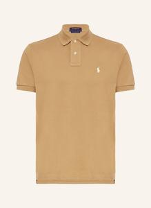 Рубашка поло POLO RALPH LAUREN Piqué Custom Slim Fit, кэмел