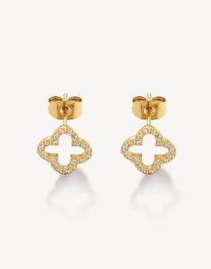 Серьги-гвоздики D.LOUISE с фианитами в золоте D. Louise