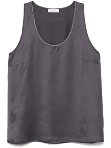 Топ с бисером Peserico, серый