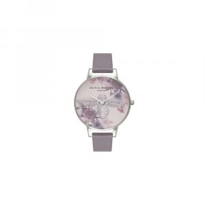 Часы из серой синтетической кожи Olivia Burton