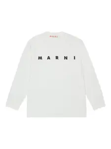 Лонгслив с логотипом Marni Kids, белый