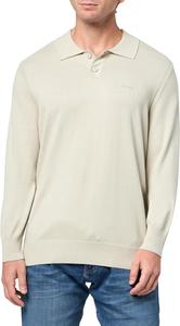 Свитер BOSS из шерстяной смеси с маленьким логотипом, Coffee Creamer