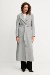 Пальто с шерстью Fracomina, серый