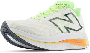 Кроссовки для бега New Balance FuelCell Supercomp Trainer V2 для мужчин, White/Bleached Lime Glo/Hot Mango