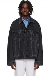 Джинсовая куртка свободного кроя Acne Studios, черный