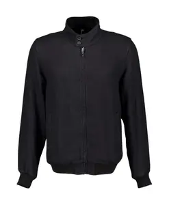 Черная льняная куртка-бомбер 120% Lino, черный