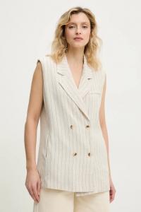 Льняная жилетка Answear.Lab, бежевый