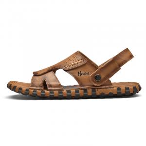 Пляжные сандалии мужские роскошные, тёмно-коричневые