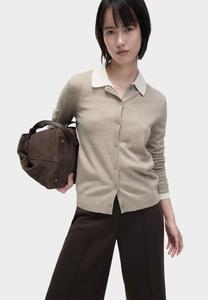 Кардиган Marks & Spencer CREW NECK, Cappuccino/Mottled Brown