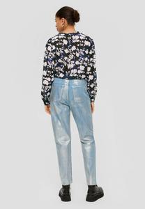 Блуза MIT ALLOVER-MUSTER QS, черный