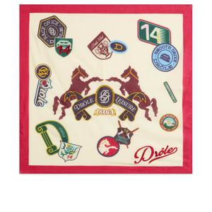 Шарф Drole de monsieur с гоночным принтом Drôle De Monsieur, кремовый