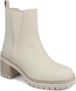 Ботинки MIA Shoes Adea для женщин с круглым носком, на пятке 3 дюйма, без шнуровки, Seashell