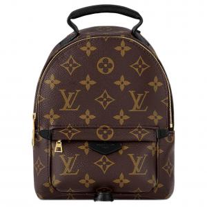 LOUIS VUITTON Маленький рюкзак из кожи и парусины с аппликацией