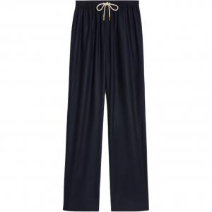 Прямые спортивные брюки из кашемирового фланеля CELINE, морской синий