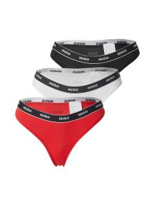 Стринги HUGO, цвет Red/Black/Off white