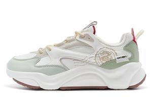 Кроссовки XTEP Lifestyle Shoes Women's Low-top Sail White/clotted Green/mountain Green, белый/зеленый