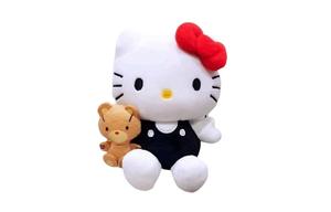 Плюшевый кулон hello kitty bear hug комбинезон кукла высота 15см Sanrio