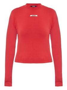 Футболка с длинными рукавами и нашивкой-логотипом Jacquemus, красный