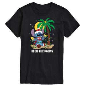 Футболка's Lilo & Stitch Big & Tall Deck с рисунком The Palms Disney, черный