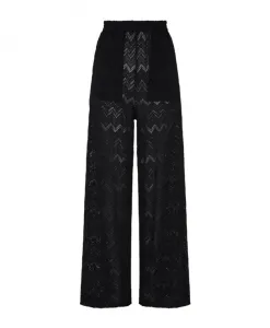 Широкие брюки из сетчатой ткани Vilebrequin, черный