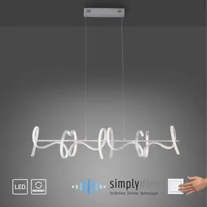 Подвесной светильник Just Light Curls, серебряный