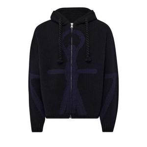 Худи JW Anderson Zip Up Anchor Hoodie, Black/Navy